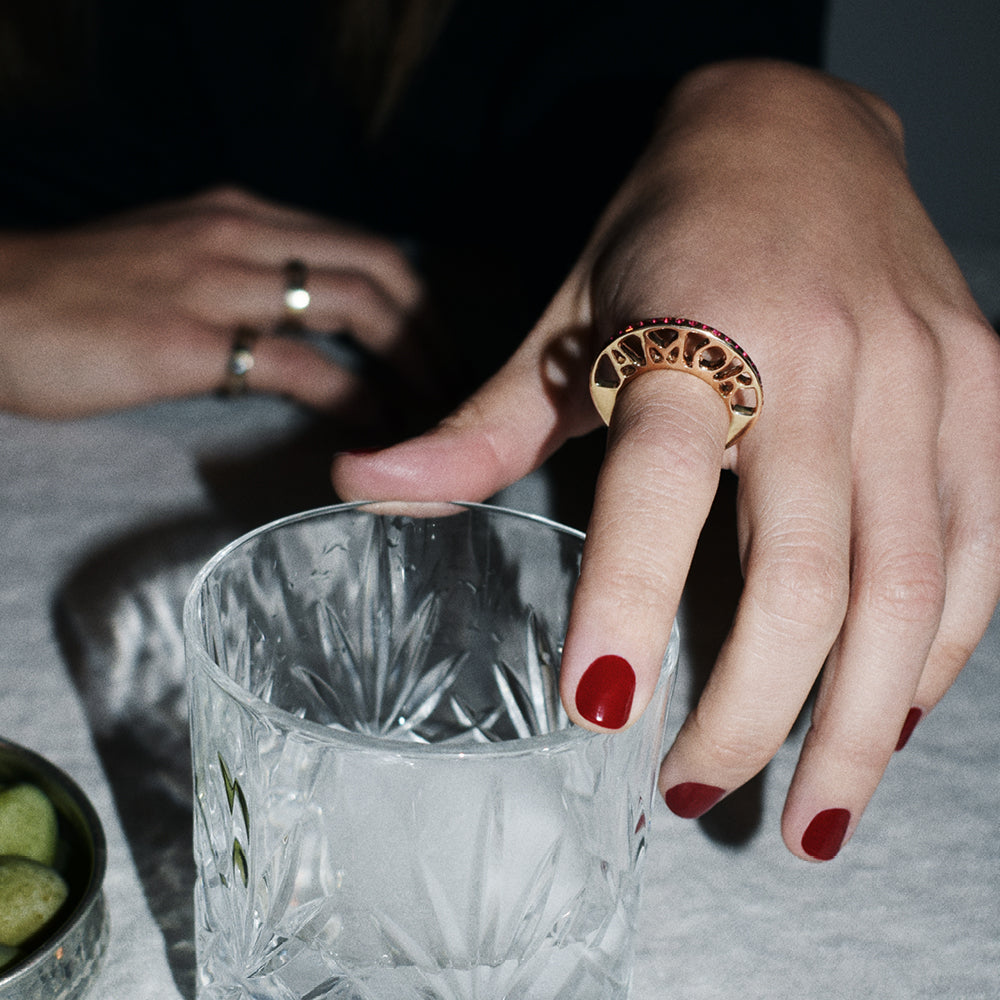 AMOR RING - RUBIES