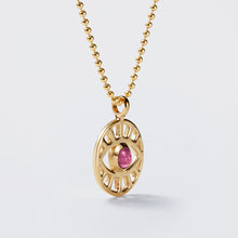 EVIL EYE PENDANT - PINK TOURMALINE