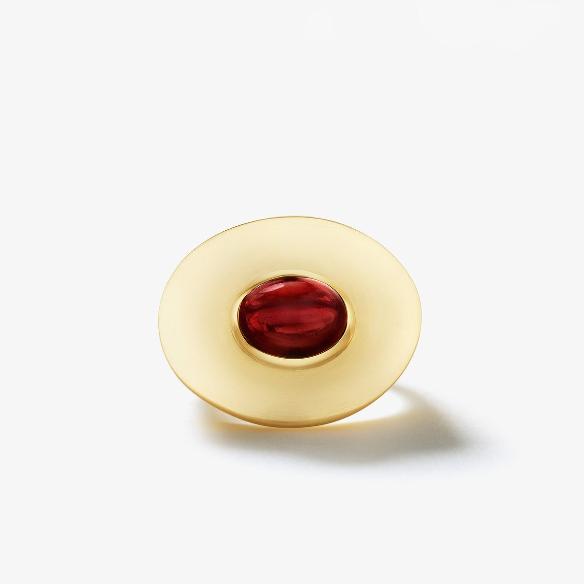 NAVETTE RING - GARNET 14K GOLD